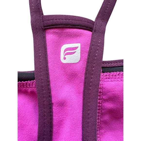 Athletic Works Purple & Pink Built-In Bra Tank Top With Adjustable Hem Womens M - Picture 4 of 7